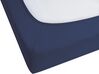 Cotton Fitted Sheet 160 x 200 cm Navy Blue HOFUF_816024