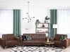 Modular Faux Leather Living Room Set Brown ABERDEEN_717543