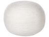 Wool Woven Pouffe White TAKHABI_887015