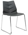 Set of 4 Dining Chairs Dark Grey HARTLEY_873467