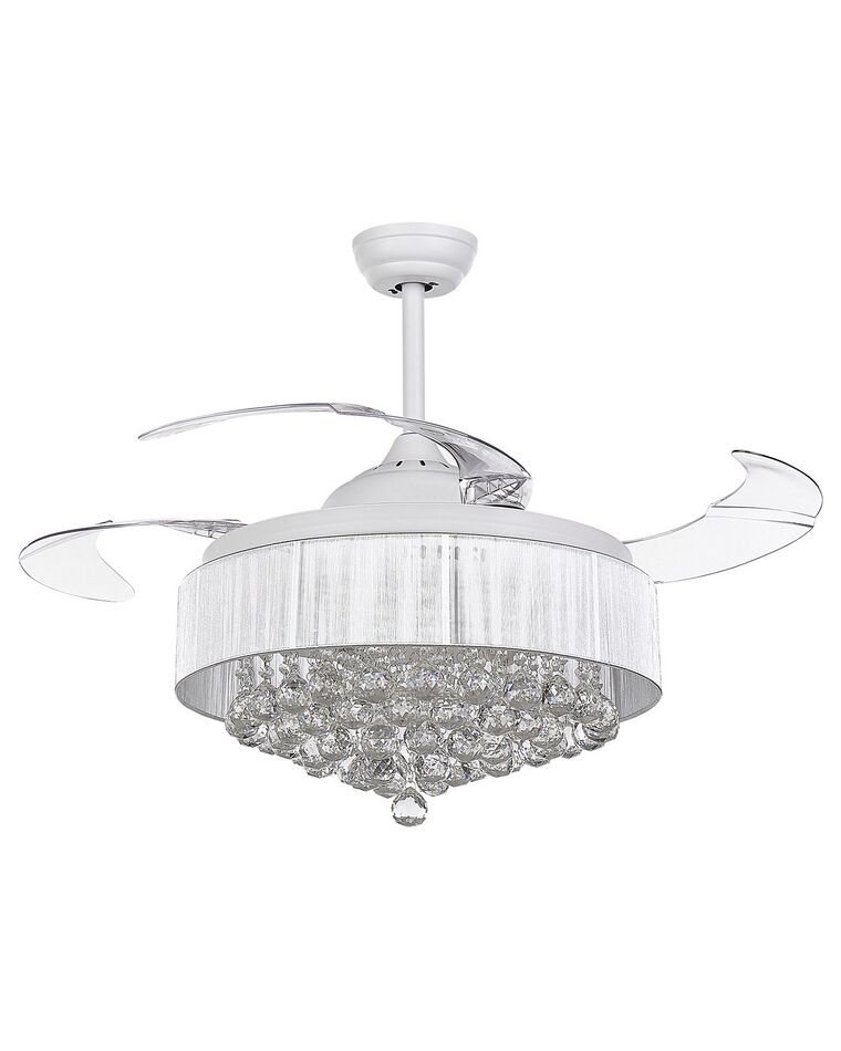 Ventilateur de plafond avec lampe blanc et transparent PEEL _792413