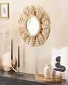 Rattan Sunburst Wall Mirror ⌀ 60 cm Beige PASAKU_822176