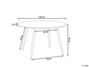 Mesa de jantar branca com pernas de madeira ⌀ 120 cm BOVIO_798673