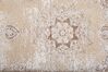 Teppich Baumwolle beige 60 x 180 cm orientalisches Muster Kurzflor ALMUS_747811
