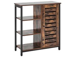 Sivupöytä 1-ovinen tumma puu/musta VILSECK Sivupöytä 1-ovinen tumma puu/musta VILSECK