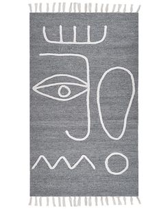 Matto kangas harmaa 80 x 150 cm YAVU