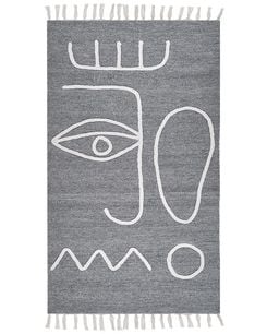 Matto kangas harmaa 80 x 150 cm YAVU Matto kangas harmaa 80 x 150 cm YAVU