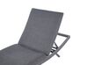 Chaise longue en aluminium gris foncé AMELIA_849525