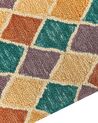 Teppich Wolle mehrfarbig 140 x 200 cm geometrisches Muster Kurzflor KESKIN_836626