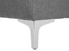 Canapé panoramique convertible en tissu gris clair 6 places avec pouf ABERDEEN_716025