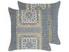Set of 2 Cotton Cushions Geometric Pattern 50 x 50 cm Multicolour SIDI_831200