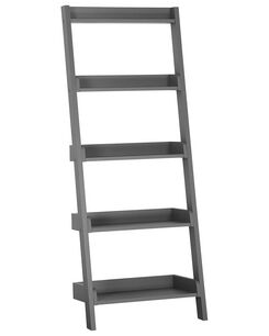 5 Tier Ladder Shelf White MOBILE TRIO Beliani.co.uk