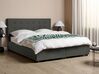 Fabric EU King Size Bed with Storage Dark Grey LA ROCHELLE_904616