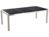 Set di tavolo e sedie da giardino in acciaio basalto e rattan 220 cm GROSSETO_453156