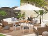 Cantilever Garden Parasol with LED Lights ⌀ 2.85 m Beige CORVAL_779506