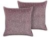 Set di 2 cuscini velluto rosa 45 x 45 cm KALMIA_838406