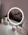 4 Drawers Dressing Table with LED Mirror and Stool White and Gold AUXON_915834