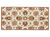 Teppich Wolle beige / braun 80 x 150 cm Kurzflor EZINE_848448