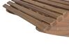 Leżak ogrodowy drewniany z poduszką beżowoszarą BRESCIA_746553