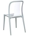 Set of 8 Garden Chairs White and Grey SPEZIA_901952