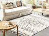 Bavlněný koberec 160 x 230 cm bílý/černý KHOURIBGA_831358
