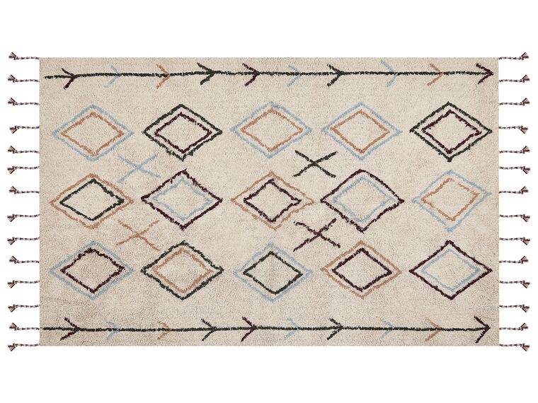 Bavlnený koberec 140 x 200 cm béžový CORUM_839418