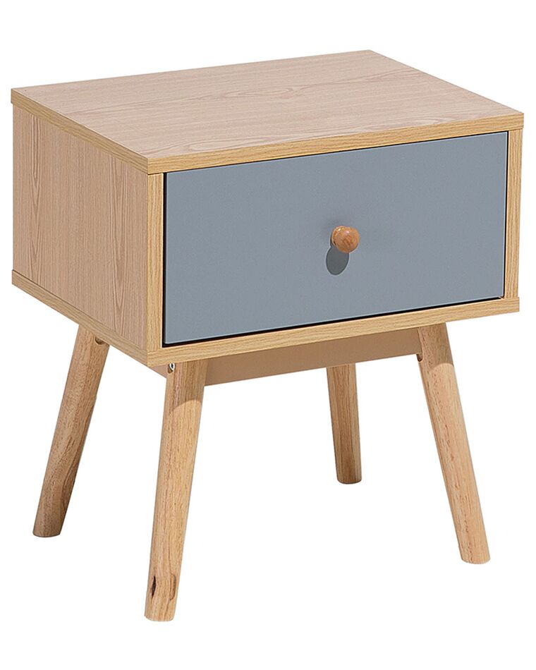 GAOMON Comodino Moderno In MDF Grigio, Con Cassetto E Ripiano Inferiore, Versatile Per Camera Da Letto E Soggiorno