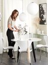 Ruokapöytä marmorikuvio valkoinen/musta ⌀ 110 cm MOSBY_832084