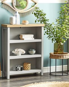 Kirjahylly 3 hyllyä vaaleanharmaa CLIO Kirjahylly 3 hyllyä vaaleanharmaa CLIO