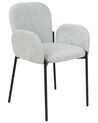 Set of 2 Fabric Dining Chairs Mint Green ALBEE_908198