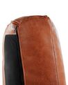 Faux Leather Armchair Golden Brown VIND_779844