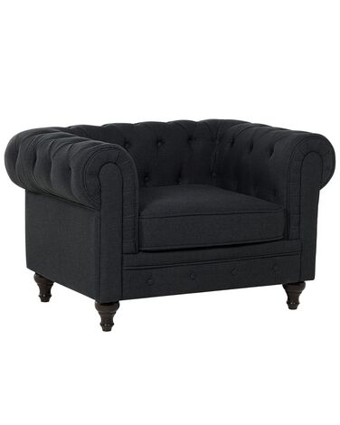 Fabric Armchair Graphite Grey CHESTERFIELD