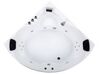 Bubbelhörnbadkar med LED-belysning 205 x 150 cm vit SENADO_759461