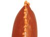 Dekokissen Samtstoff orange Mini-Pompons 45 x 45 cm 2er Set AERANGIS_837984