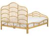 Łóżko rattanowe 140 x 200 cm jasne drewno DOMEYROT_868962
