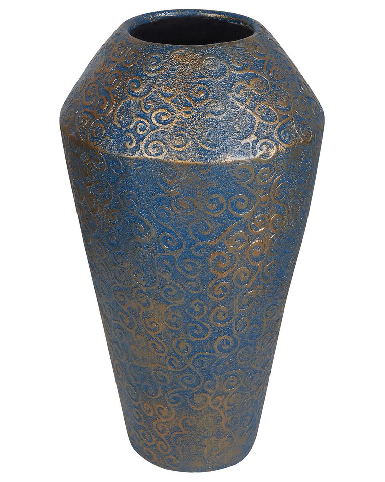 Vase décoratif doré et turquoise 51 cm MASSA_747799