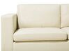 3 Seater Leather Sofa Cream HELSINKI_761806