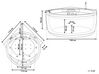 Badewanne-Whirlpool mit Bluetooth Lautsprecher weiß Eckmodell 182 x 150 cm MILANO_773621