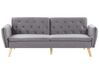 Velvet Sofa Bed Grey BARDU_792054