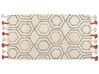 Bavlněný koberec 80 x 150 cm béžový/ oranžový HAJIPUR_848806