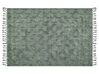 Teppich Baumwolle grün 140 x 200 cm geometrisches Muster Kurzflor KARS_848853