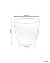Blumentopf Grau Rund 35 X 35 X 33 Cm FTERO Beliani de Blumentopf grau rund 35 x 35 x 33 cm ftero beliani de