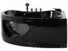 Whirlpool Badewanne schwarz Eckmodell mit LED 190 x 150 cm TOCOA_780587