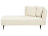 Right Hand Boucle Chaise Lounge White RIOM_887320
