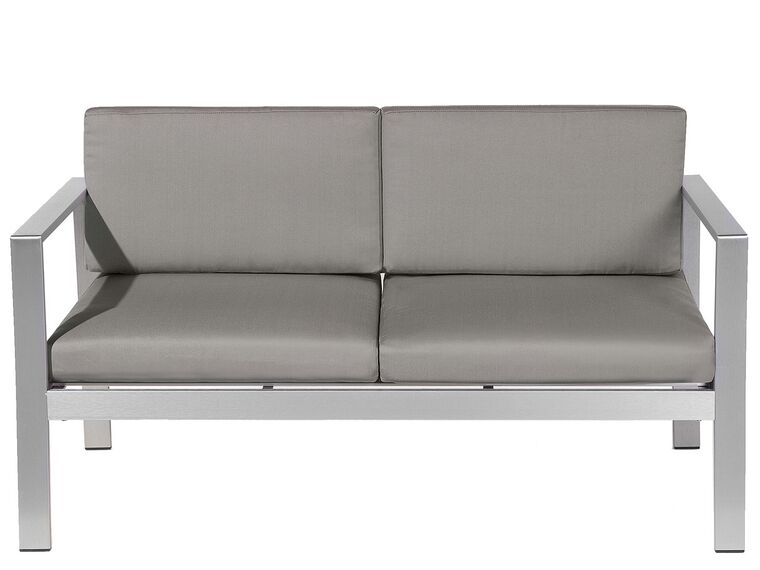 2 Seater Aluminium Garden Sofa Dark Grey SALERNO_679490