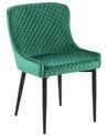 Zestaw 2 krzeseł do jadalni welurowy zielony SOLANO_752181