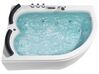 Whirlpool Badewanne weiss Eckmodell mit LED rechts 160 x 113 cm PARADISO_681262