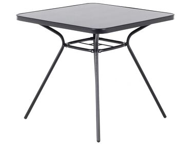 Table de jardin en acier noir 80x80 cm LIVO