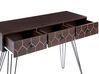 3 Drawer Console Table Dark Wood with Black MALSALA_844703