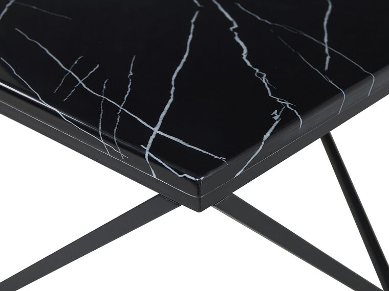 Marble Effect Coffee Table Black MALIBU Beliani.de